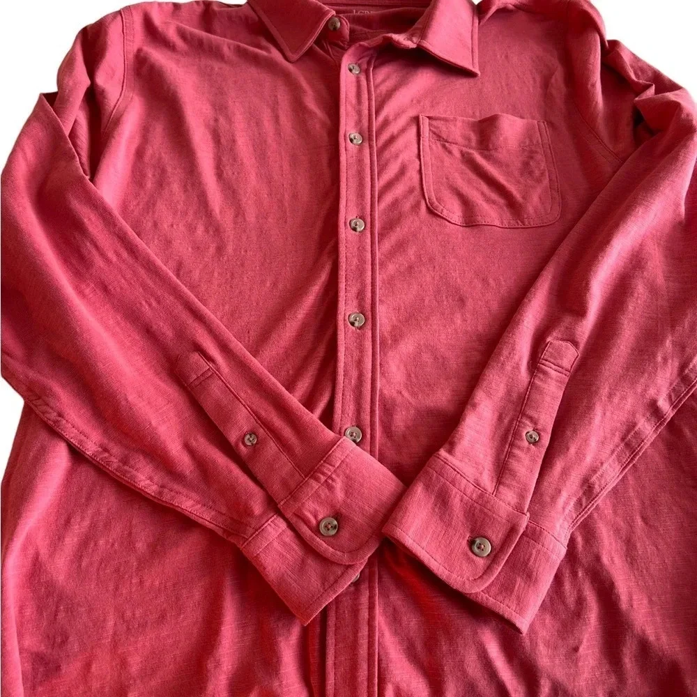 J. Crew Men's Long Sleeve Cotton Button Down Polo Shirt Sz XL Style #BB775